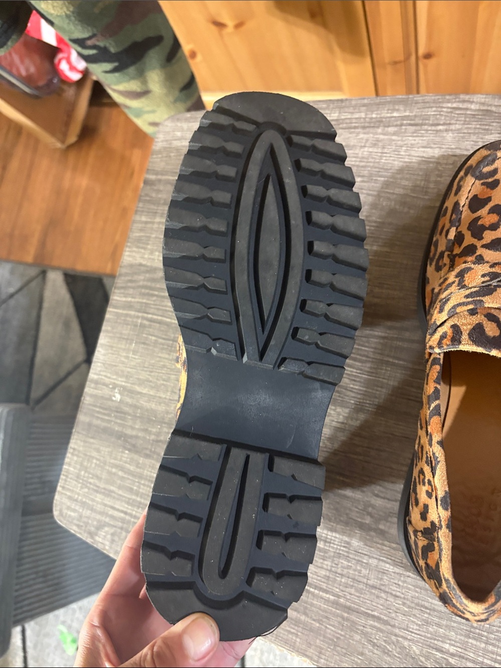 ASOS MEN Leopard Print Platform Loafers - Chunky Black Sole - Picture 11 of 12